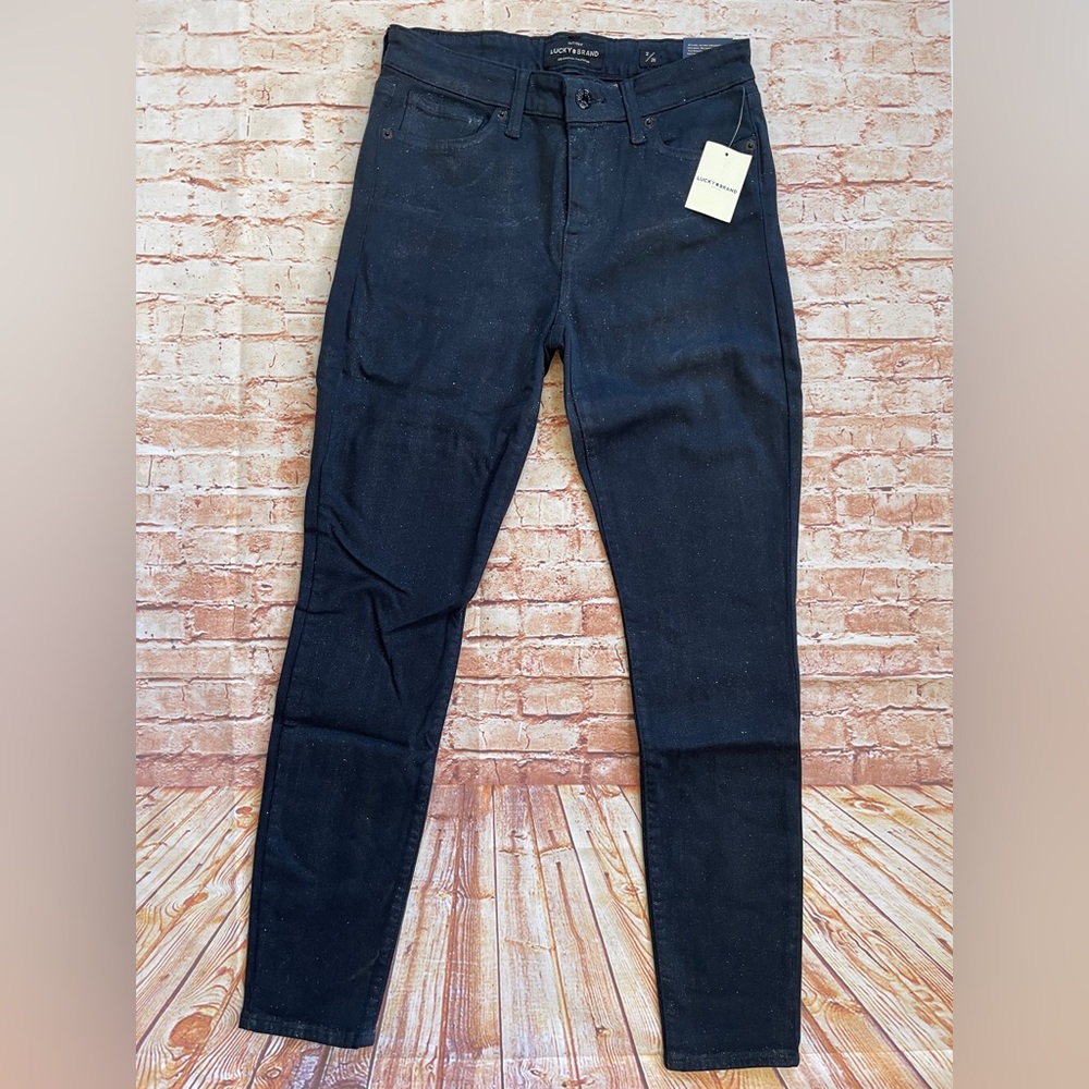 Lucky Brand | Ava Mid-Rise Sparkly Skinny Jeans